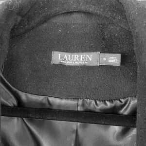 Ralph Lauren Size 6 Black Wool Blend Coat